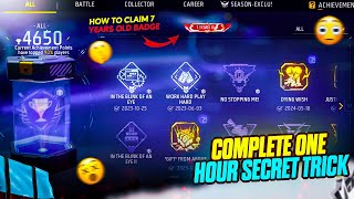 How To Complete Achievementsin Free Fire Telugu Just 1 Hour Secret Trick
