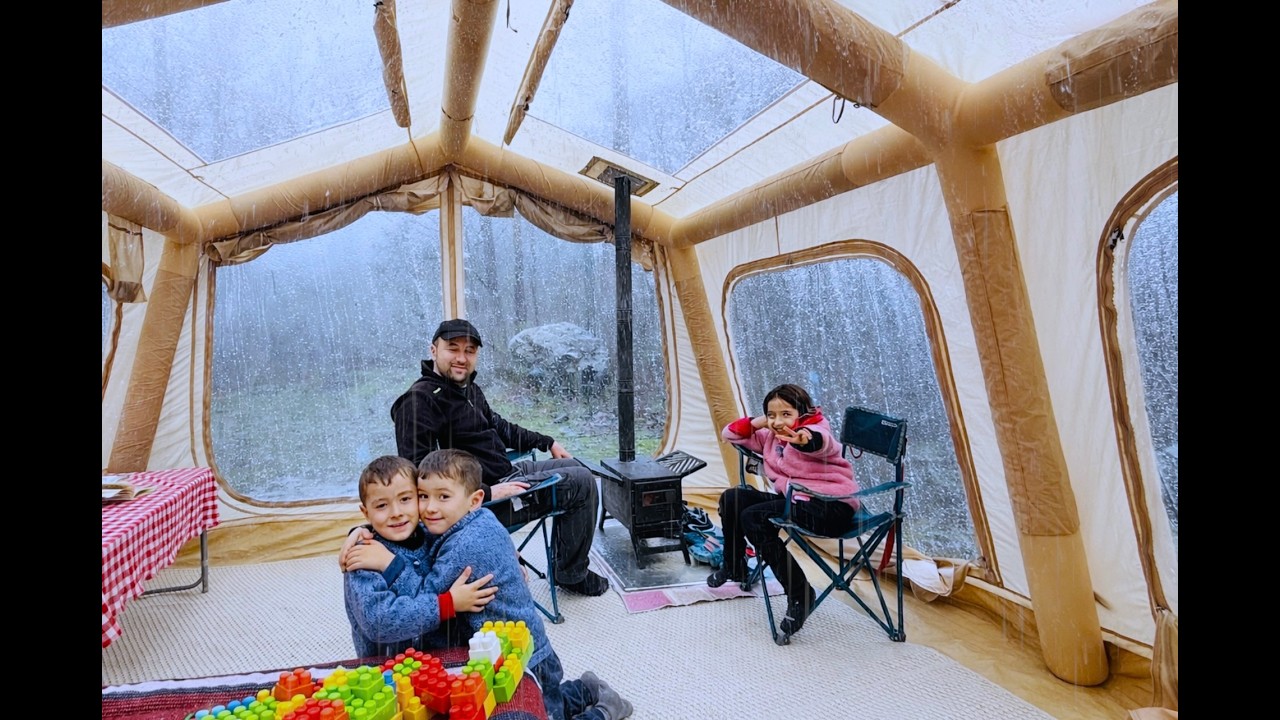 ⛈️YAĞMURLU HAVADA ISSIZ DERE KENARINDA KAMP!!