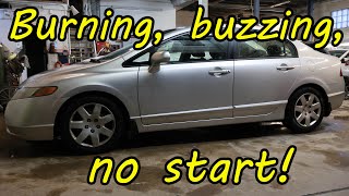 2007 Honda Civic intermittent no crank/no start diagnosis, repair, and failed part inspection. by vehcor 26,859 views 2 months ago 9 minutes, 32 seconds