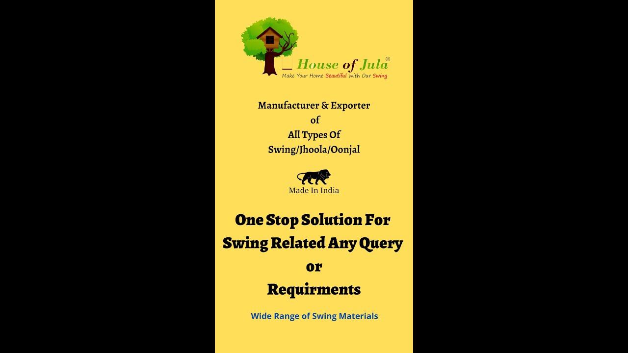 Indoor / Outdoor Swings | Manufacturer Of All Types of Swing | Swing-shop | House of Jula, Ahmedabad