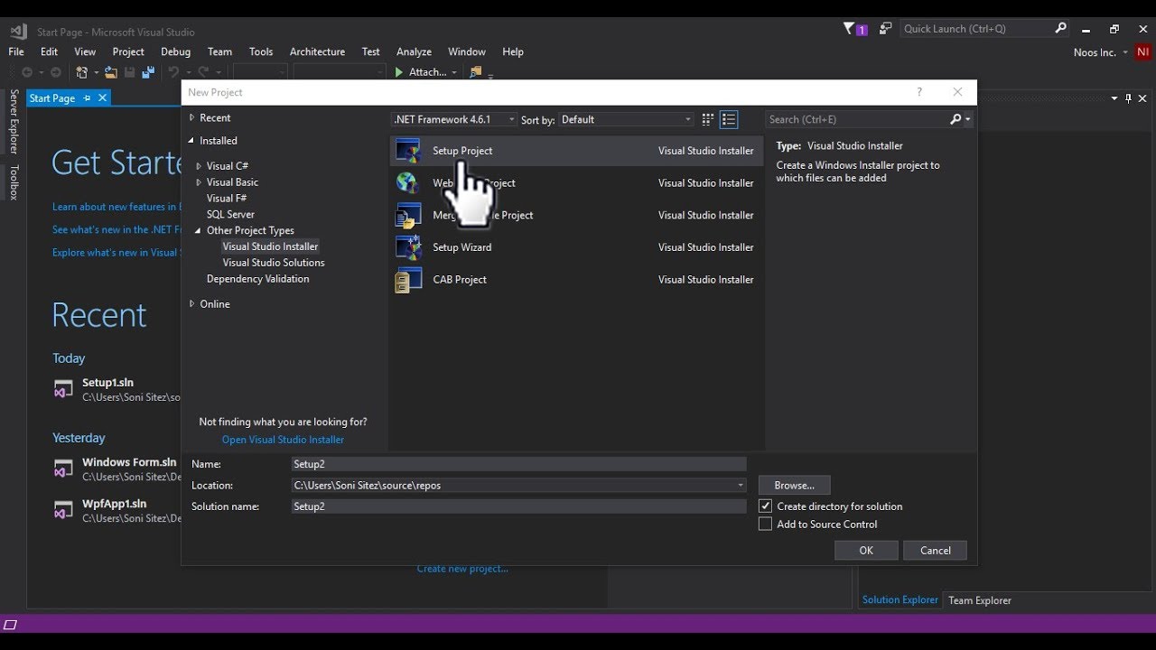 vdproj visual studio 2019