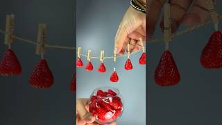 DIY REALISTIC STRAWBERRY CANDLES 🍓  #asmr #diy #candle #handmade