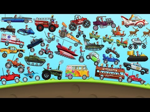 Hill Climb Racing - ALL VEHICLES UNLOCKED and FULLY UPGRADED Video Game