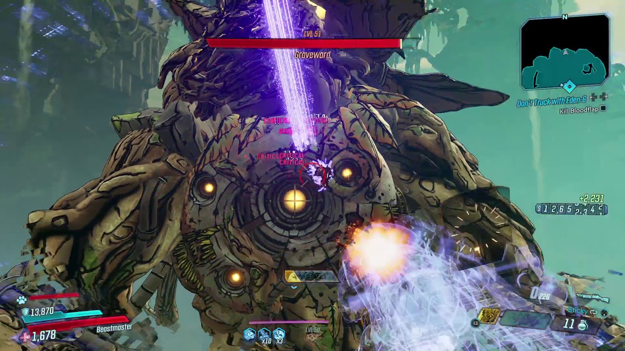 Borderlands 3 Torgue Shotgun Crit Fl4k Groveward Speed Kill (Post nerf)