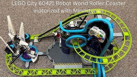 LEGO City 60421 Robot World Roller Coaster motorized with Mindstorms