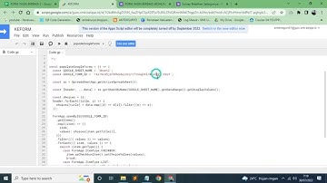 Script Code for make Drop down Google Form from Google Sheet  Respond
