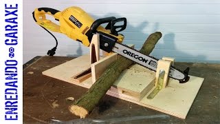 How to make a simple jig to cut branches with the electric chainsaw. With this jig it is very easy to cut branches we can burn in a 