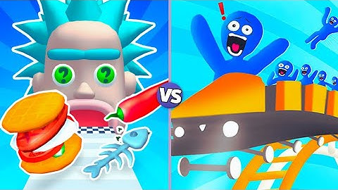 Sandwich Run Pile Ingredients Game vs Roller coaster 💪 Ultra Gameplay | ANDROID,IOS”GAMEPLY