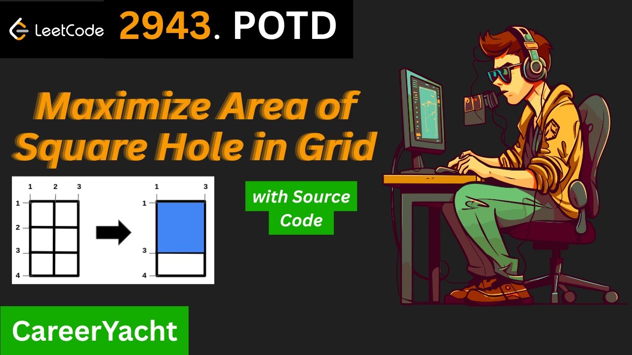 🔥 LeetCode POTD 2943 – Maximize Area of Square Hole in Grid