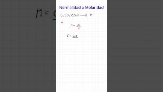 Normality to Molarity of CuSO4