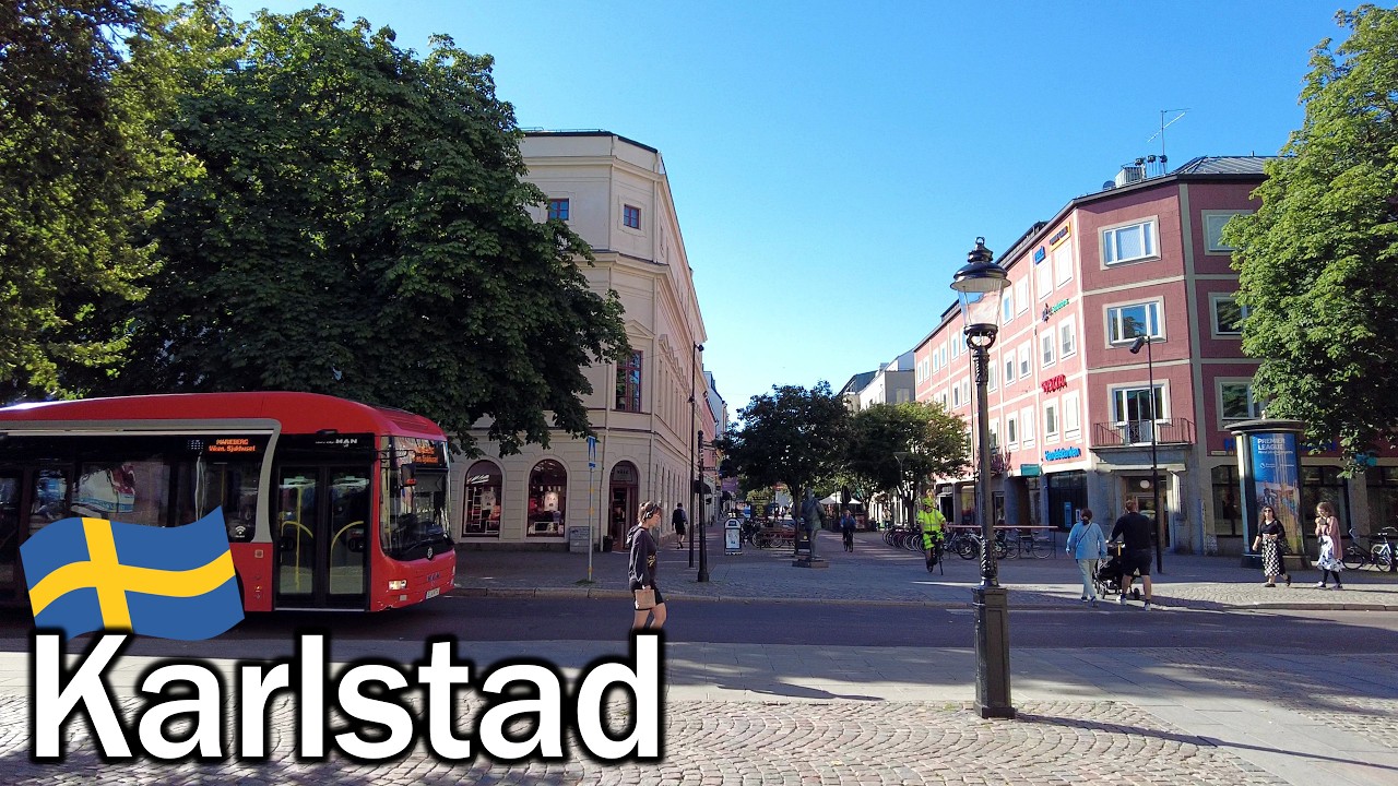 Sweden, Walking tour of the city Karlstad