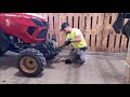 Removing the Front End Loader from Yanmar SA424.