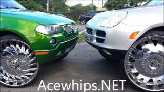 Acewhips- First Ever Bmw X3 On 30S Asantis And Porsche Cayenne On 32 Forgiatos