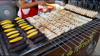 Must Try! Amazing Grilled Banana Cutting Master - Thai Street Food