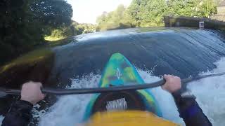River Leven, Brickshut slicy fun, Backbarrow and Backbarrow weir.
