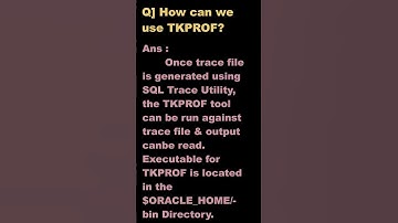 #shorts How to use TKPROF? | interview question |Learnomate technologies