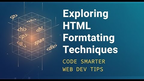 HTML Formatting