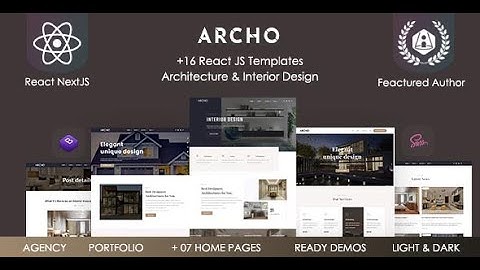Archo - React Architecture & Interior Template