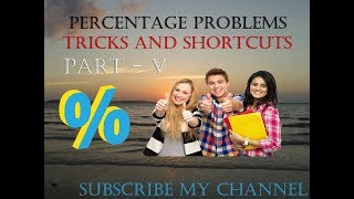 PERCENTAGE PART - V || percentage problems tricks and shortcuts screenshot 4