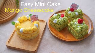 Easy Mini Cake Recipes At Home - Matcha Mousse Cake, Mango Cheesecake