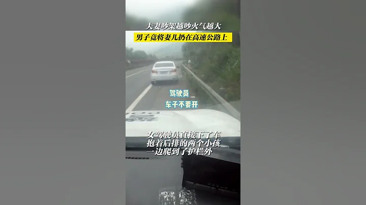 吵架也不能这样啊！夫妻吵架越吵火气越大，夫妻吵架男子将妻儿扔高速上独自离开，最后，在交警的耐心劝导下男子痛哭认错！【真相记】 - 天天要闻
