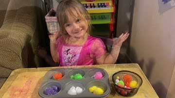 Color Sorting With Pom Pom