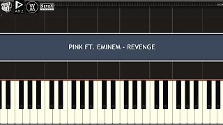 PINK FT.  EMINEM - REVENGE (PIANO TUTORIAL W/ SYNTHESIA)