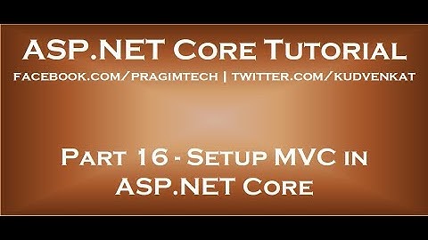 MVC instellen in ASP.NET Core