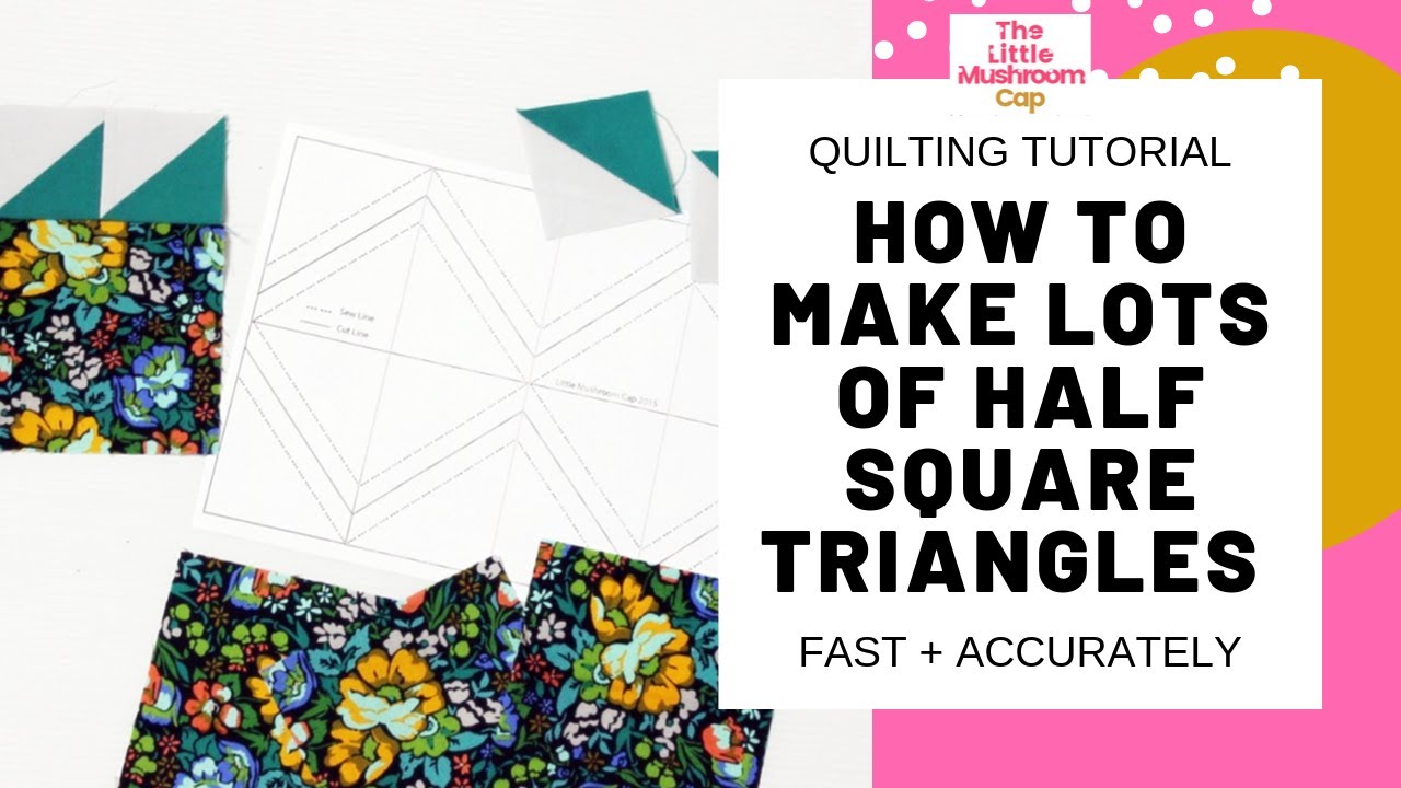 How to make Half Square Triangle using printable paper template - YouTube