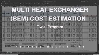 Download lagu Multi Shell Tube Heat Exchanger BEM Estimation Spreadsheet Multi Shell Tube Heat Exchanger BEM Estimation Spreadsheet