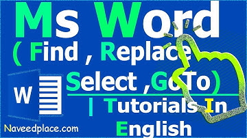 MS Word - Find, Replace, Select, Go to | Microsoft Word Tutorials