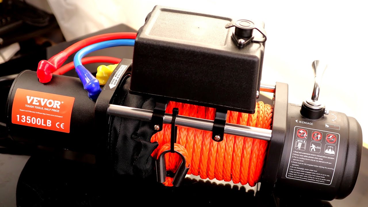 VEVOR Electric Winch, 13,500 lbs, 12V DC Truck Winch with Φ3/8 in x 80 ft Synthetic Rope Aluminum