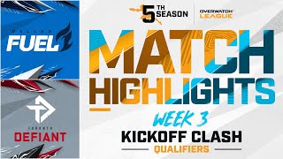 @DallasFuel  vs @TorontoDefiant  | Kickoff Clash Qualifiers Highlights | Week 3 Day 1