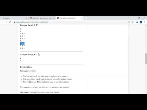 Crying Colours Problem Code: CRYCOLR || January long challenge || 2022|| Div-3