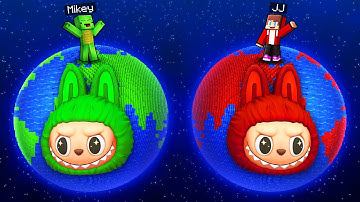 Mikey vs JJ Labubu Planet Survival Battle in Minecraft (Maizen)