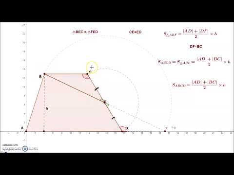 ტრაპეციის ფართობის გამოსათვლელი ფორმულა-დამტკიცება