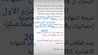 نتيجة الشهادة الاعدادية الترم الاول 2023 جميع المحافظات مبروك النجاح محافظة الإسماعيلية