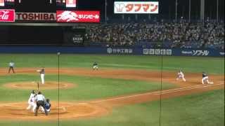 2012/8/8　福地寿樹　（東京ヤクルト）　盗塁成功！　vs　横浜ＤｅＮＡ