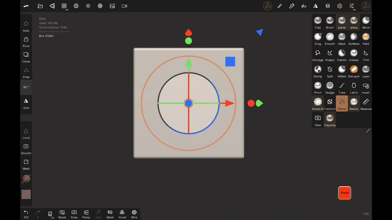 Use Nomad Sculpt's Tube Tool in a boolean operation to create straight lines