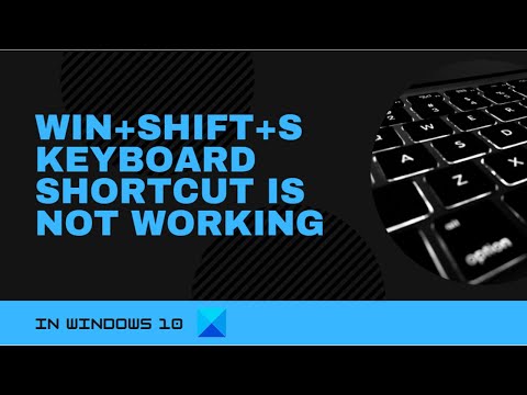 Why Windows Shift S is not working?