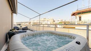 Lovely APT w/heated Jacuzzi &amp;full Acropolis view | Athens, Greece | Hotel Review ⭐