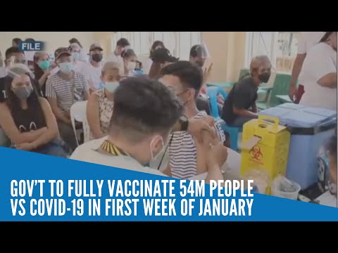 Gov’t to fully vaccinate 54M people vs COVID-19 in first week of January