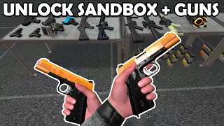 HOW TO UNLOCK SANDBOX MODE + GUNS IN BONEWORKS VR