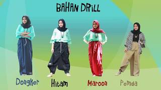 Rok Celana Muslimah Drill Coklat Pemda Ukuran XXL Garasi Salwa