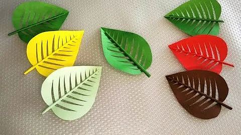 Easy Decorative Paper Leaves | Autumn Paper Craft| How To Make Paper Leaf | How To Make Paper Leaves
