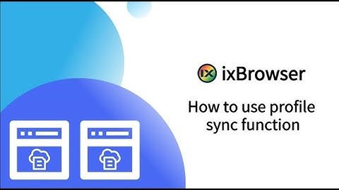 How to use profile sync function