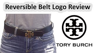 รีวิวเข็มขัด Tory Burch Reversible Logo Belt - YouTube
