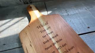 Custom Engraved Cherry Wood Cutting Board