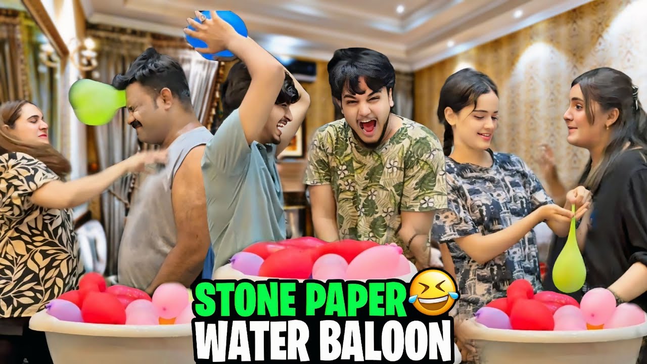 ALI TEAM vs ABUBAKAR TEAM // WATER BALLOONS CHALLENGE // STONE PAPER // TOO MUCH FUNNY