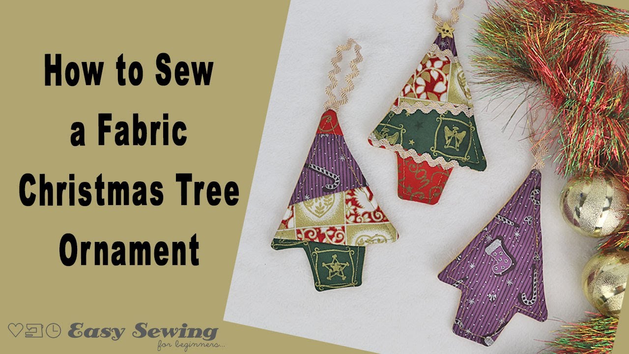 Simple DIY Scandinavian Christmas Ornaments Using Fabric